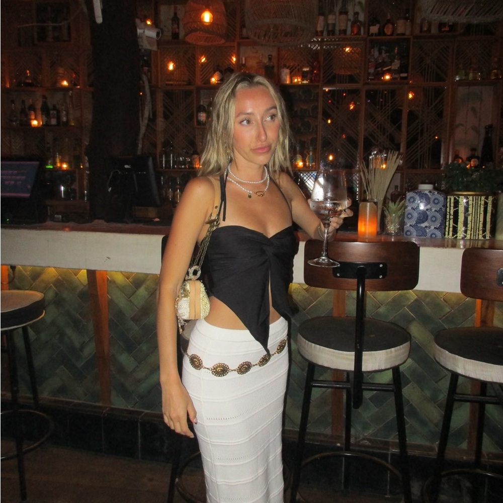 Black half Top